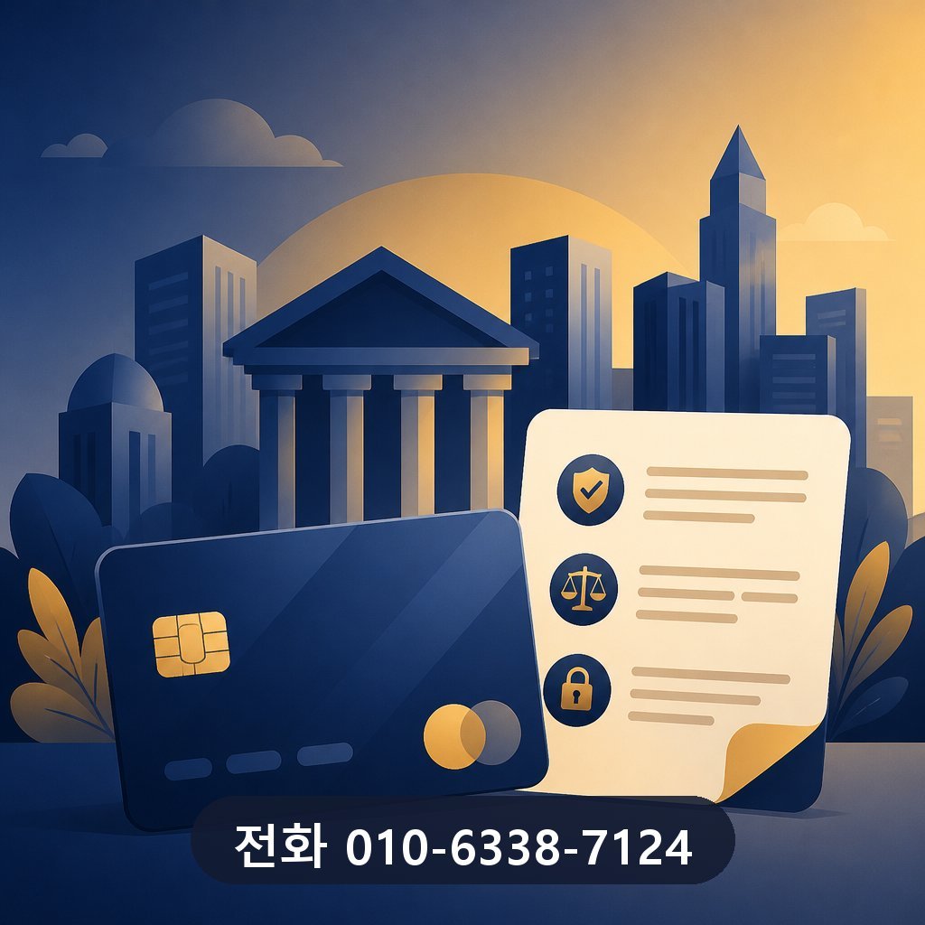 신용카드 대출 카드사 약관 확인 이미지 · 문의 010-6338-7124